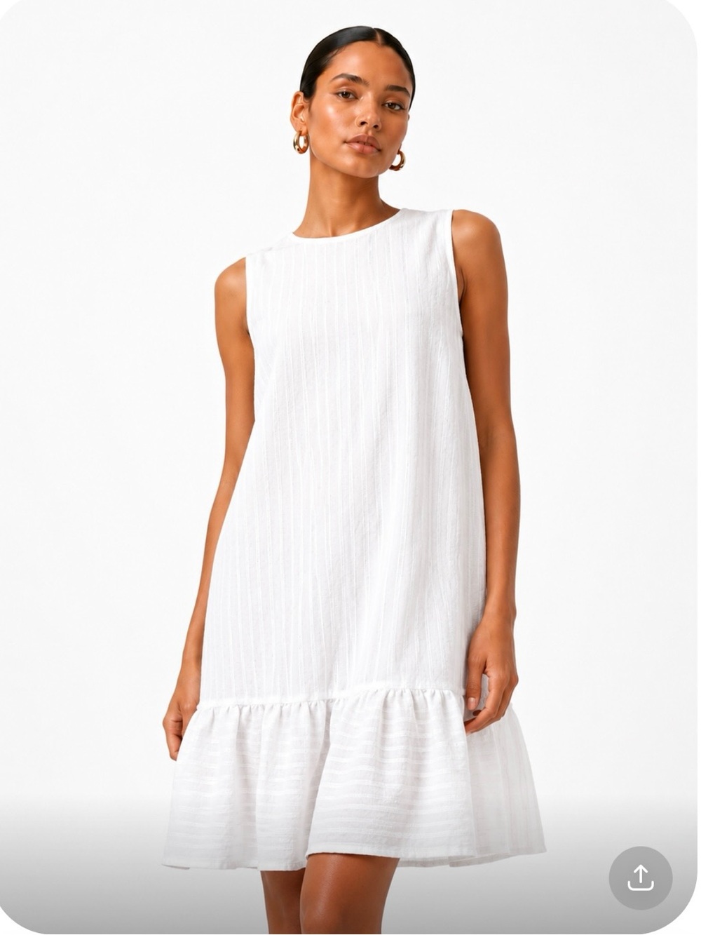 TOMMY BAHAMA Linen White Sleeveless Midi Dress Size M